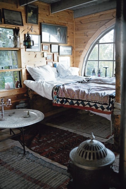 cabin bedroom boho